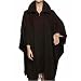 BLACK LONG SHOULDER PONCHO RUANA WRAP CAPE CLOAK