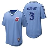 Men's Dale Murphy #3 Atlanta Braves In The Day Cooperstown BatAround Throwback Baseball Jersey by Ni(Size=SMALL)