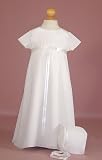 Delicate A-Line Georgette Christening Gown