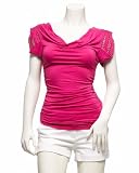 2b Embellished Slash Tunic - GLAM FUSCHIA (M)