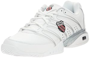 K-Swiss Men's Approach II Tennis Shoe,White/Black/Silver,9.5 M