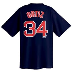 David Ortiz Boston Red Sox Name and Number T-Shirt, Athletic Navy
