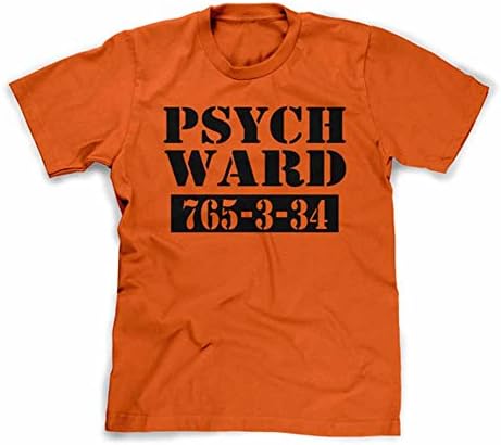 Funhouse Tshirts Men's Psych Ward T-Shirt 3XL Orange