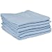 12 x BLUE SUPERSOFT 100% COTTON MUSLIN SQUARES 70 X 70 CM, MADE IN EU,