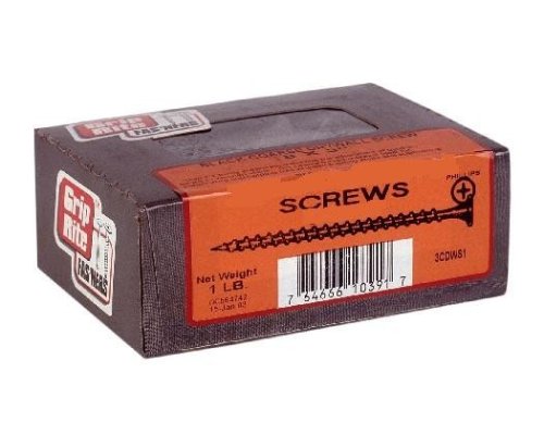 Grip-Rite 1-1/4-Inch #6 Fine Thread Drywall Screw with Bugle Head, 1 Pound #114DWS1