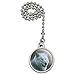 Graphics and More White Wolf Growling Ceiling Fan and Light Pull Chain