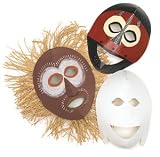 Roylco African Masks - Blank Masks, Pkg of 20