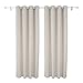 Deconovo Grommet Top Blackout Curtains Thermal Insulated Window Curtains Room Darkening Curtains for Living Room 52W x 63L Inch Light Beige 1 Pair