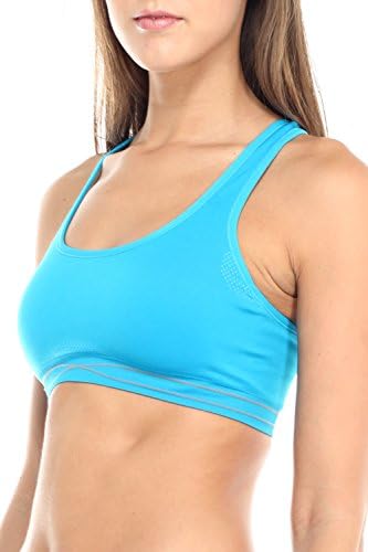 Knit Moving Comport Sports Bra with Racerback TURQ NET L/XL