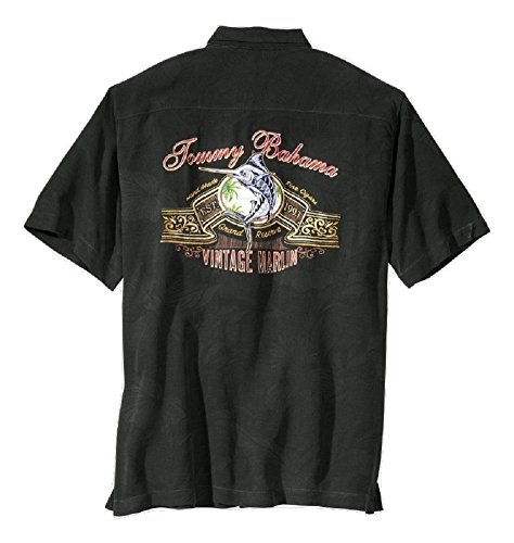 Tommy Bahama Embroidered Vintage Marlin Silk Camp Shirt