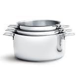 De Buyer 3491.03 Twisty Lot De 3 Casseroles Twisty 16/18/20 Cmpar Twisty
