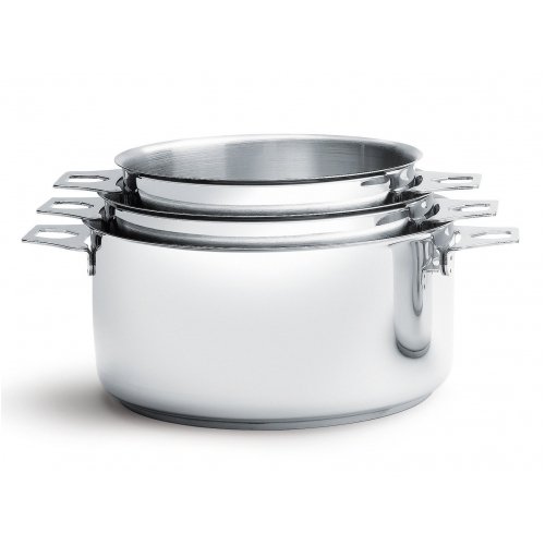 De Buyer - 3491.03 - Twisty - Lot De 3 Casseroles Twisty 16/18/20 Cm