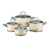 ELO45908ClassicColorEncapsulatedDoubleBase7-PieceCookwareSet,Vanilla