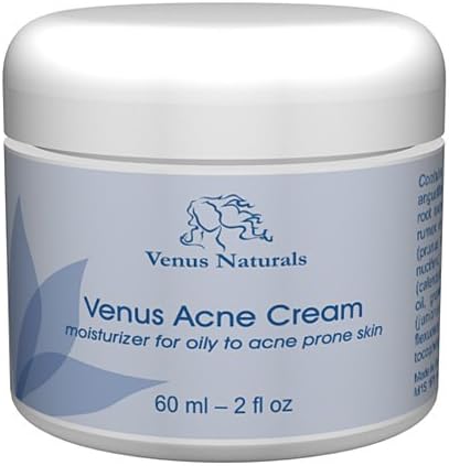 Venus Acne Care Moisturizing Aromatherapy Cream with Healing Herbs and Essential Oils, 2oz Jar