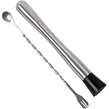 10" Cocktail Muddler & Mixing Spoon - Make Flavour Bursting Cocktails With Ease - Arctic Chill - Lifetime Guarantee! (1, 0.5 LB)