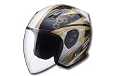 [ライズインターナショナル] UCクレスト/ユーシークレスト RSJ600 バイク用 オープンフェイスヘルメット / ホワイト/ゴールド / XL/61-62cm / 4527625082380