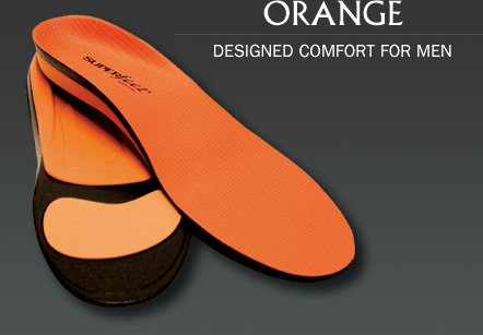 SUPERFEET Mens Orange Insoles