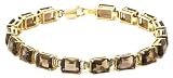 10k Yellow Gold Smoky Quartz Bracelet, 7 1/8