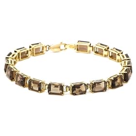 10k Yellow Gold Smoky Quartz Bracelet, 7 1 8 by Amazon.com Collection