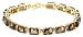 10k Yellow Gold Smoky Quartz Bracelet, 7 1/8