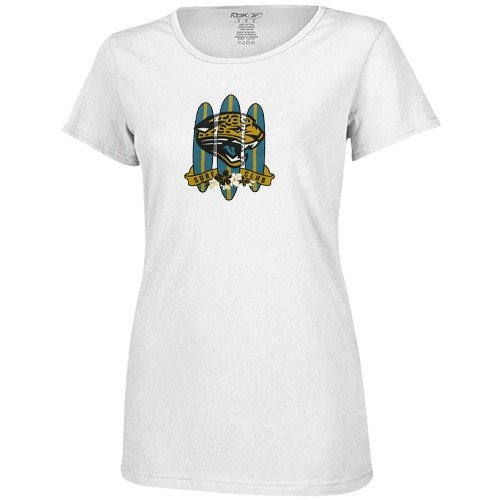 Reebok Jacksonville Jaguars Ladies White Surf Club T-shirt (Medium)