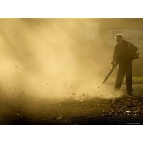 Autumn Leaf Blower Photographic Poster Print