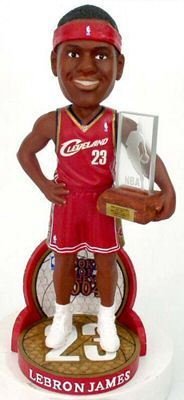 LEBRON JAMES #23 ROOKIE OF THE YEAR (ROY) BOBBLEHEAD bobble head WITH TROPHY RARE ITEM #ED