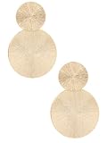 GUESS Gold Double Drop Solid Disco Earrings, GOLD