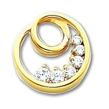 14k AAA Diamond Journey Pendant