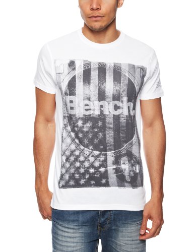 Bench Patriot Printed Mens T-Shirt White Medium