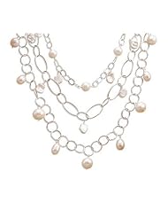 Triple Graduated Strand Necklace with Cultured Freshwater Pearls