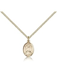 Free Engraving Included Medal-Gold Filled St. Saint Kateri Pendant 1/2 x 1/4" 9061GF--w/18" Chain w/Box Environment