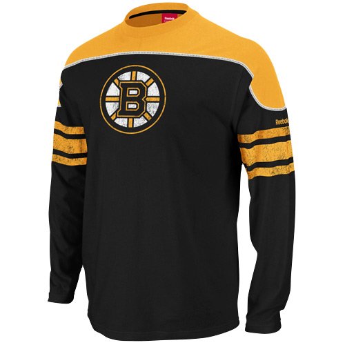 NHL Men's Boston Bruins Shootout Team Long Sleeve Tee (Black, XX-Large)