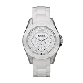 Fossil - CE1002 - Montre Femme - Quartz Analogique - Cadran Blanc - Bracelet C�ramique Blanc