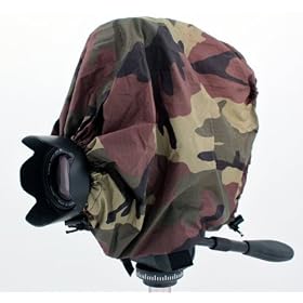 Camouflage Camera Rain Cover For DSLR SLR cameras Protects against Rain, Snow, and Dust. For use... by The Photo Buddy