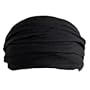 Solid Black Rap A Cap Headband Durag Cap Hat