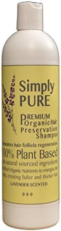 All Natural Hair Preservation Shampoo (Lavender Scent) - Made with Organic and 100% Natural Ingredients - By Simply Pure Body