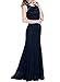 Miusol Women's 1920'S Retro Floral Lace Sleeveless Halter Bridesmaid Long Dress