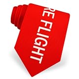 Men's Remove Before Flight Microfiber Tie by The American Necktie Company in Red