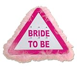 pink bride to be warning badge