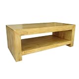 Dakota Rectangle Coffee Table with Shelf Oak Shade
