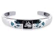 Sterling Silver Turquoise Inlay 10 MM Wide Cuff Bracelet
