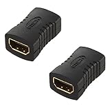金メッキの Caxico (パックの 2) HDMI インラインカプラー - ブラック - 女性-