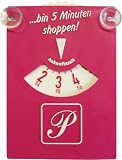 Produkt-Bild: Parkscheibe pink mit Sauger ... bin 5 Minuten shoppen