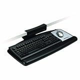 3M Knob-Adjust Keyboard Tray with Standard Platform, 17 Inch Track, Tool-Free Installation (AKT65LE)