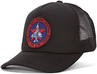 US Navy Fighter Weapons School Top Gun Black Trucker Hat