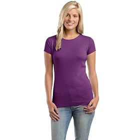 Buy District Threads Junior Ladies Perfect Fit 1x1 Crewneck Tee