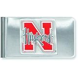 Stainless Steel Collegiate University of Nebraska Money Clip
