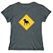 T-Shirt Womens Dark Silver " SIGN Staffordshire Bull Terrier " - CROSSING SIGN Dogs