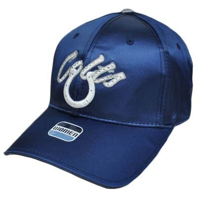 NFL Indianapolis Colts Satin Blue White Gem Rhinestones Womens Ladies Hat Cap